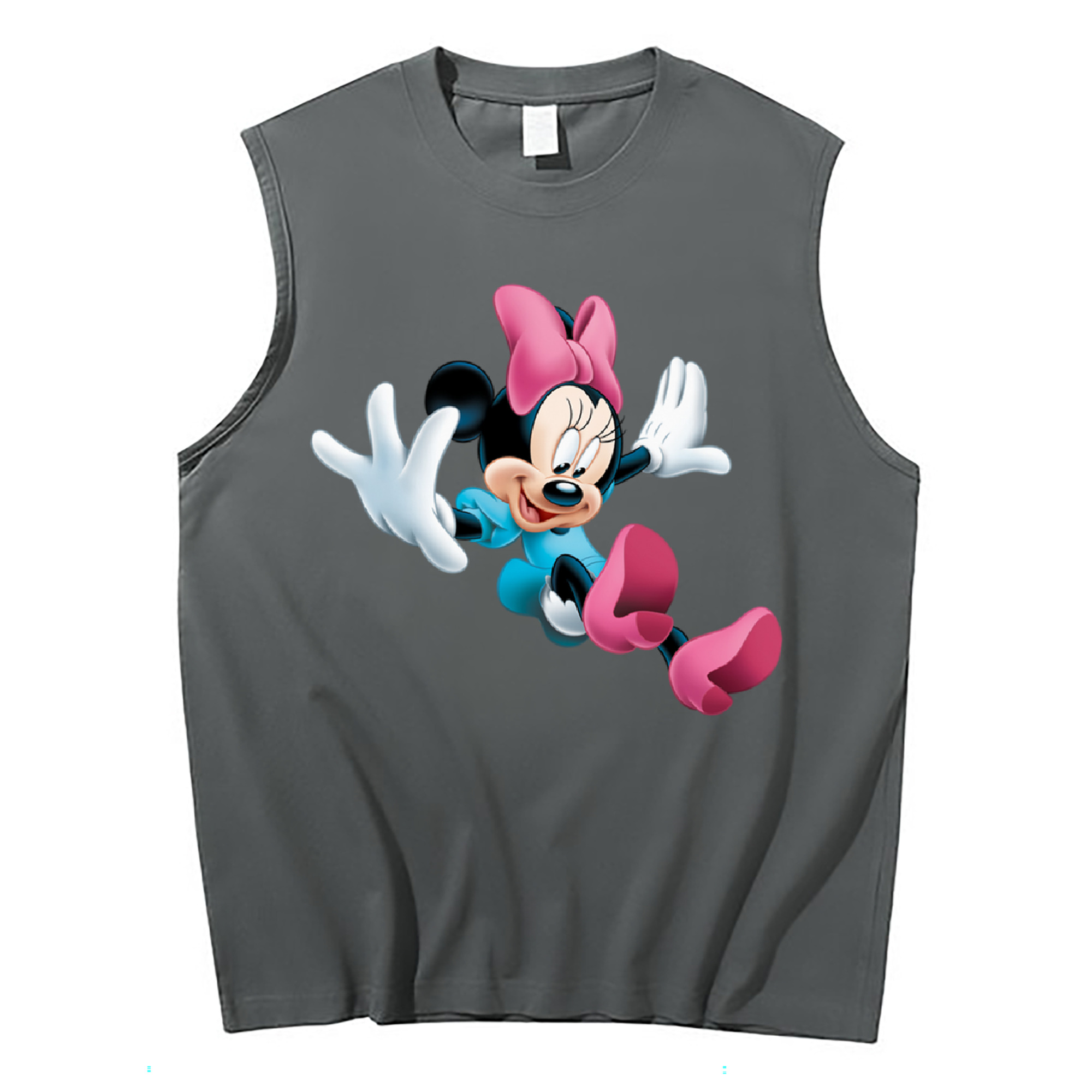 ミッキーマウス Mickey Mouse コットン100％タンクトップ（フロントプリント）
